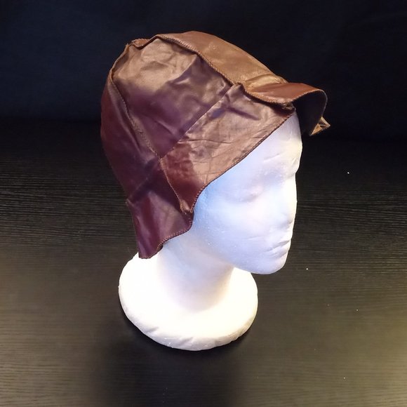Vintage 60\'s REVERSIBLE Leather / Suede Handmade Bucket Hat main image 14